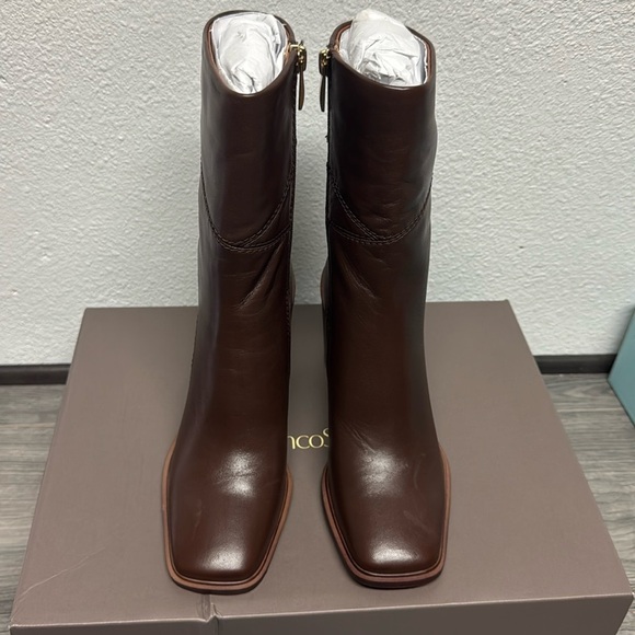 Franco Sarto Stevie (WIDE CALF) In Brown Leather - Picture 4 of 11